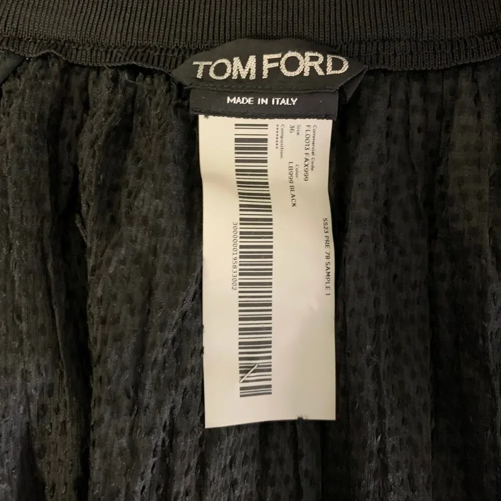 TOM FORD Size S Black Not Listed Textured Faux Fur Zip Up Jacket - Picture 4 of 4